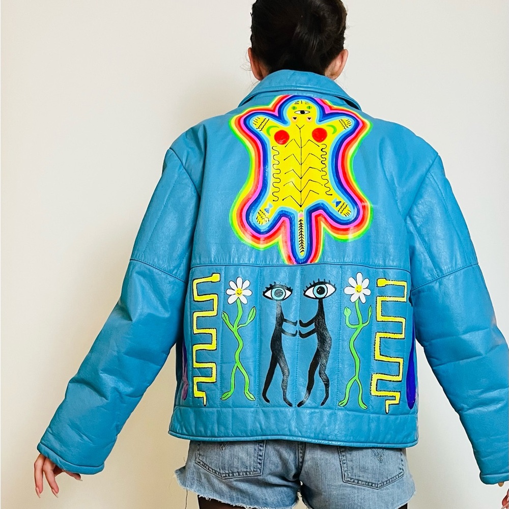 Hand Painted Wilson’s Leather Jacket